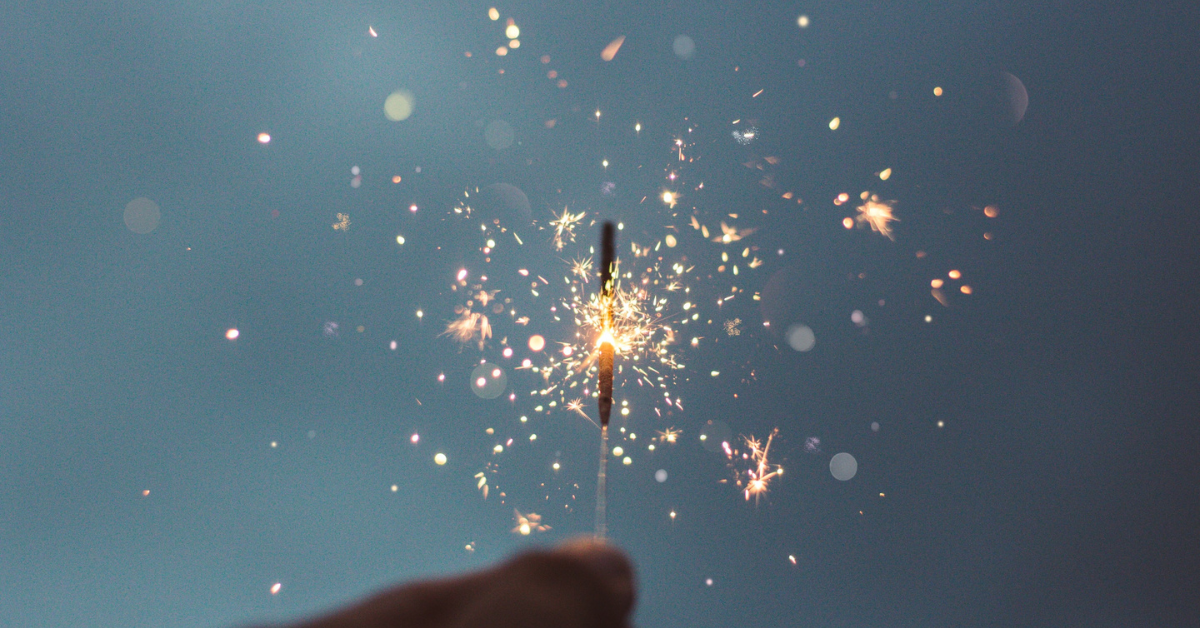 celebrate, sparkler, sparks, fireworks, hand holding a sparkler