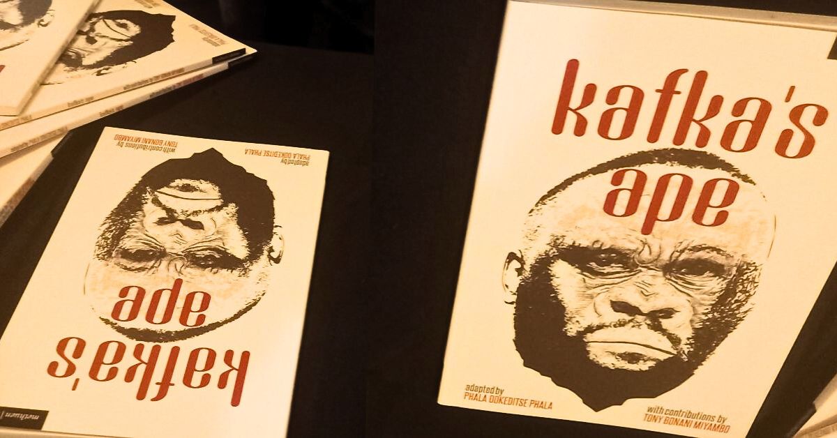 copies of the book "Kafka's Ape" adapted by Phala O Phala and Tony B Miyambo