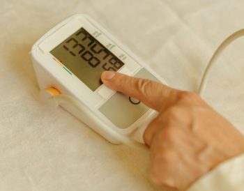 a person tracking their blood pressure