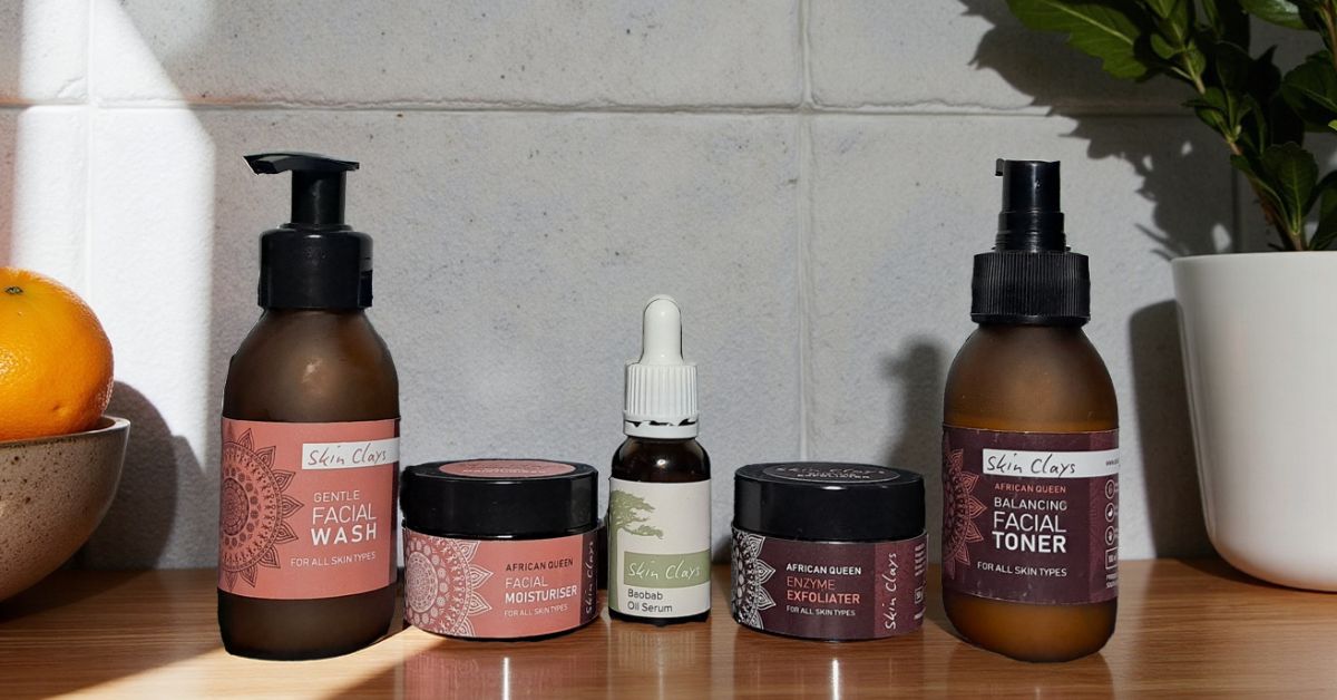 Products from the Skin Clays African Queen facial range