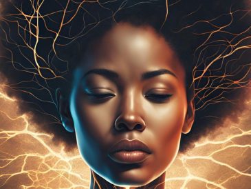 AI generated image of a woman under stress